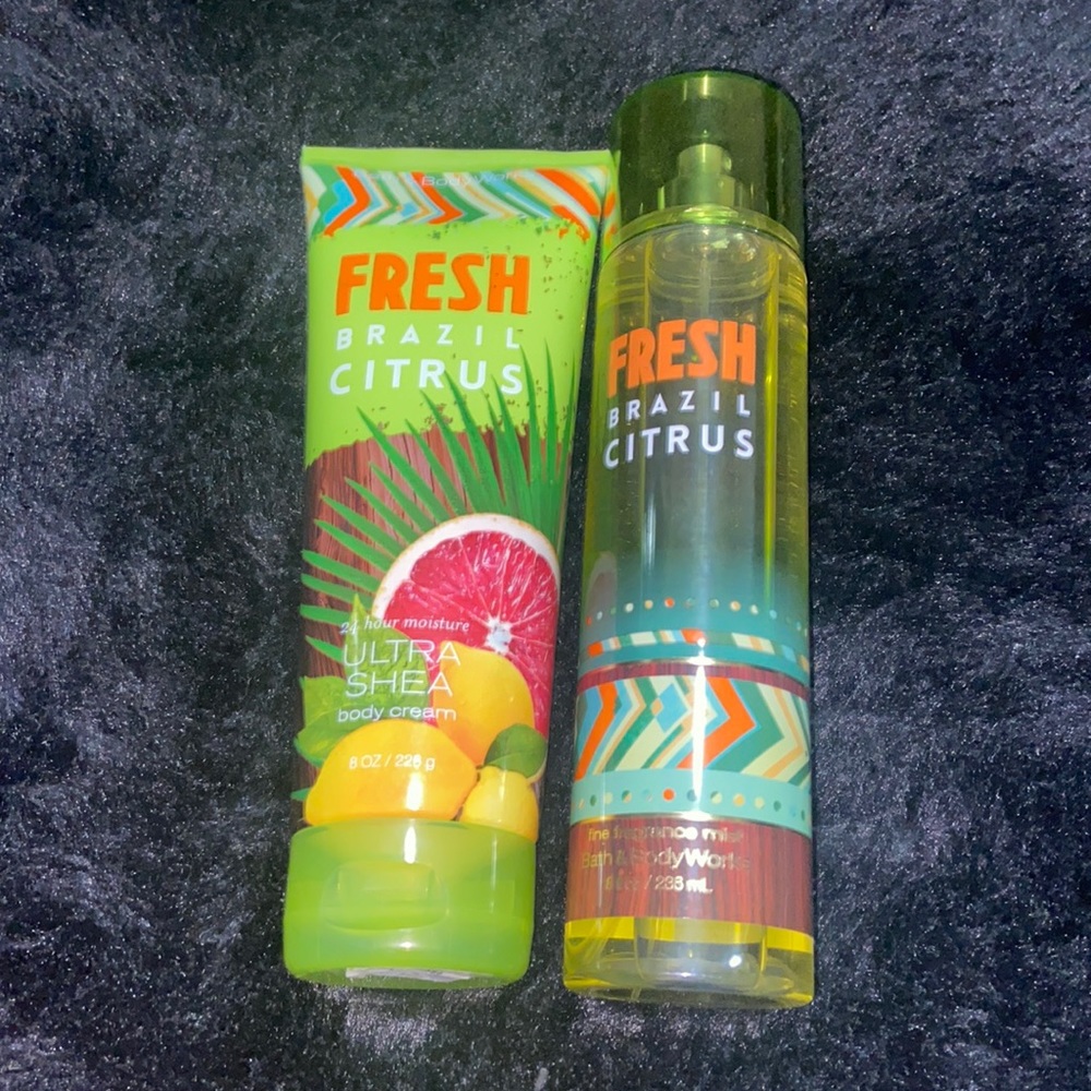 Fresh Brazil citrus bath and body works.